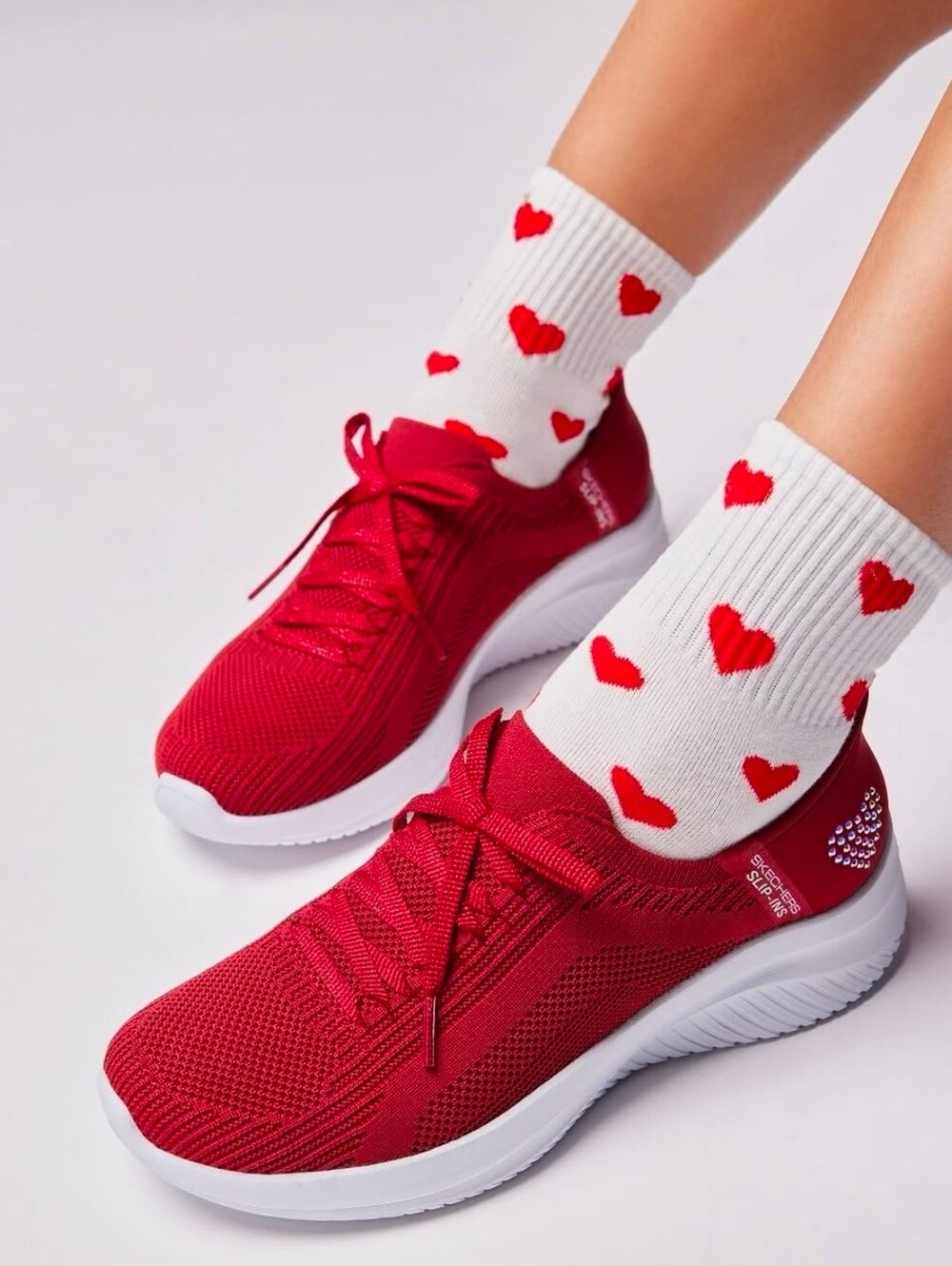 Skechers Slip-ins Women's Heart Sneaker Size 8.5